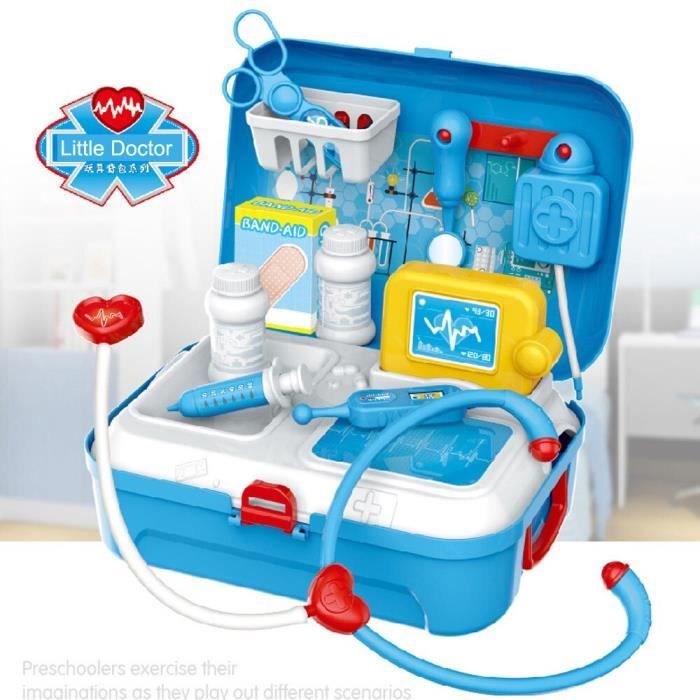 Docteur GH3KN 17pcs Kids Pretend Doctor Set Portable Backpack Medical Kit Doctor Toys Classic Role Play Game Toys for Children Cdiscount Jeux Jouets