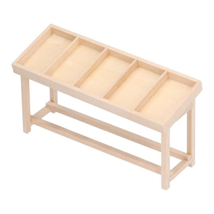 Milisten Étagère Miniature Pour Maison De Poupée – Rangement Fruits Et Légumes, Meuble De Décoration Avec Plusieurs Niveaux, Accessoire De Jeu D’imitation