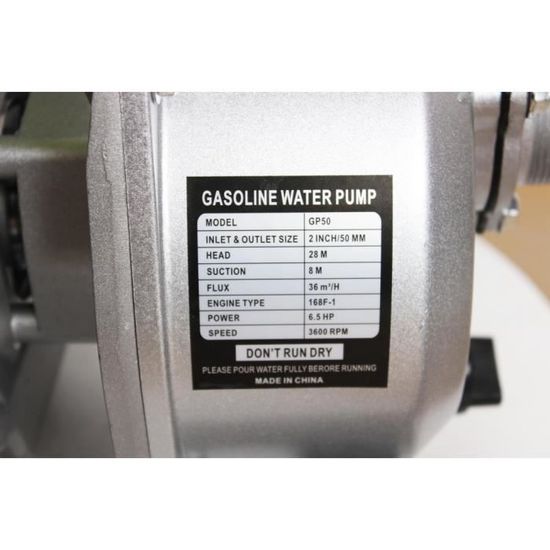 POMPE A EAU THERMIQUE 63 CC 2 HP 18M3/H MOTOPOMPE PRMPP0631 POMPE A EAU THERMIQUE 63 CC 2 HP 18M3/H MOTOPOMPE PRMPP0631