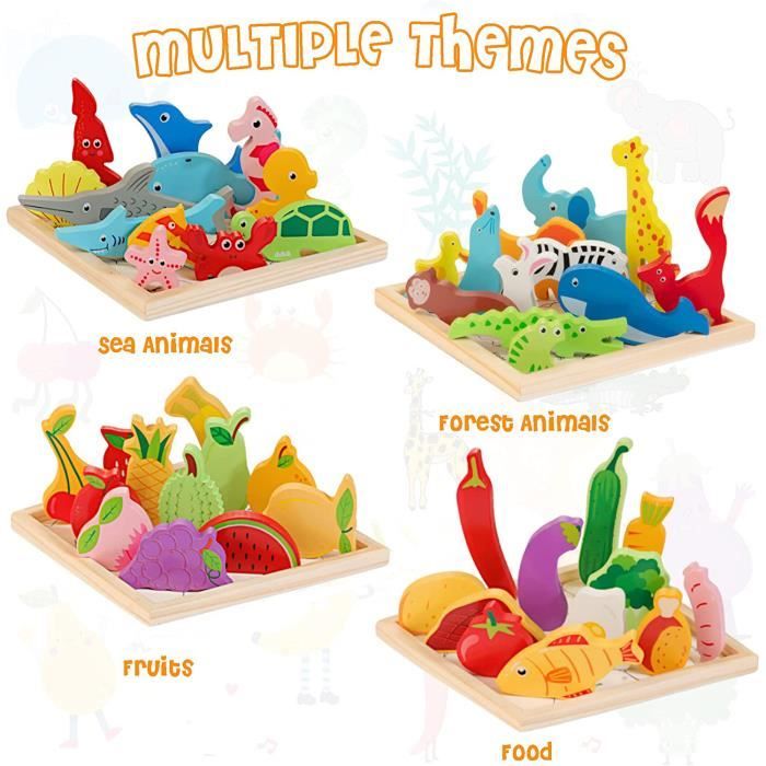 Puzzle Enfant Original Puzzle Rotatif 4 En 1 Pour Enfants 3-8 Ans - 9