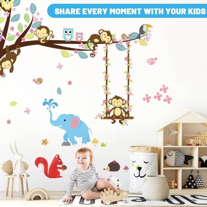 XINRUYI Papier peint mural PVC 3D auto-adhésif beaux arbres verts forêt salon décoration chambre à coucher