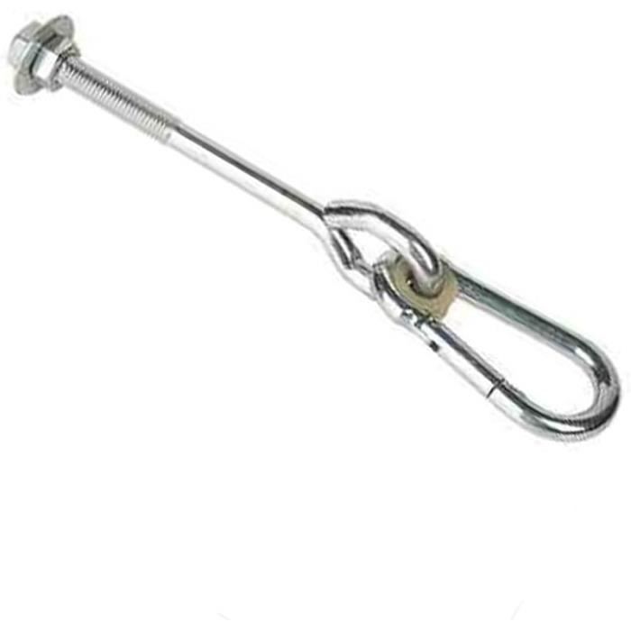 Lot De 2 Crochets De Balançoire Avec Plaque De Fixation 130x50 Mm - Articulés, Pour Suspension Balançoire Jardin, Camping