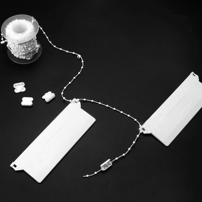 Lot De 20 Poids Pour Store Vertical 127 Mm + Chaîne Blanche 10 M + 20 Connecteurs - Pièces De Rechange, Installation Facile