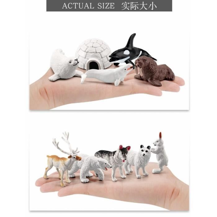 Figurines réalistes d'animaux polaires jouet figurines d'animaux