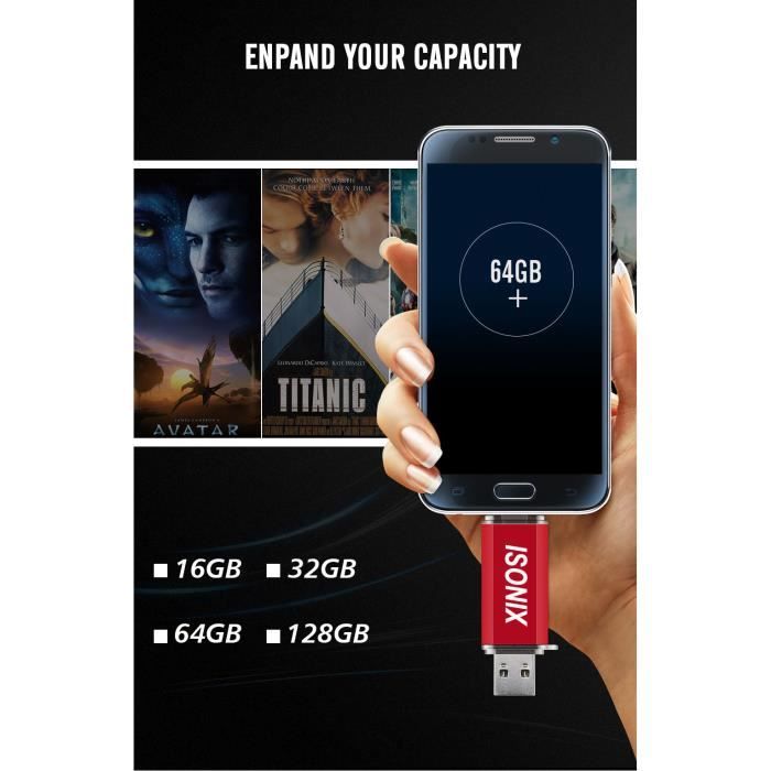 Tipmant Type C Clés USB OTG Flash Memory Stick pour téléphone portable  Android (Type-C), PC - Mac (USB 3.0) - Jaune (64 Go) - Cdiscount  Informatique