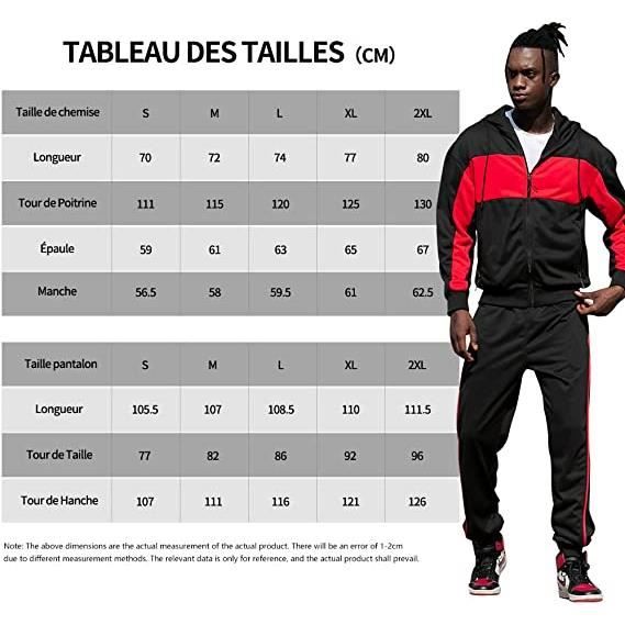 Ensemble Sweat Jogging Homme Survêtement Homme 2 Pièces - Sweat Capuche Et Pantalon Pour Sport Ou Détente Polyester Coton Confort