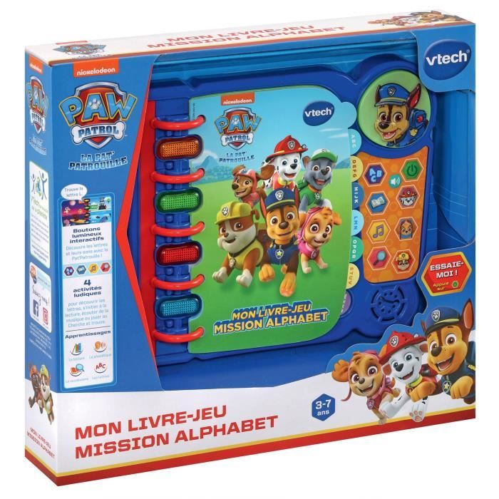 VTech - Pat' Patrouille, Mon Livre-Jeu Mission Alphabet de 3 à 7 ans - Le CrocoDeal