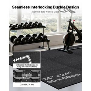 Tapis Puzzle De Sport EVA 90x90cm épaisseur 25mm - Noir/bleu Avec Encadrement - Neuf