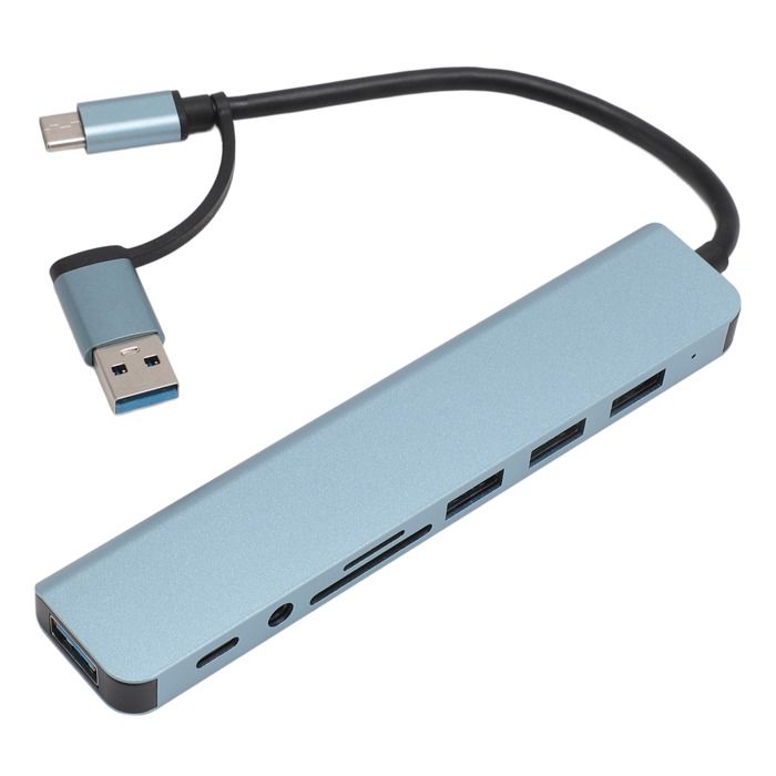 Computer Usb Po OMABETA 8 po USB C HUB 8 In 1 USB C Hub Multi Port Adapter USB 3.0 USB ...