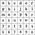 ARTEMIO Set 36 Tampons en Bois Alphabet Minuscule-0