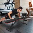 7 Banc de Musculation réglable inclinable Multifonction Sit-up Fitness Musculation Bras Gym Domicile Bureau -YUH-0