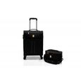Lot valise cabine souple + Vanity "Ultra léger" - Lys Paris - Noir.-0