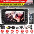7-pouce Autoradio bluetooth DVD Radio GPS Sat Stéréo et Caméra Pour VW Passat Golf Transporter T5-0