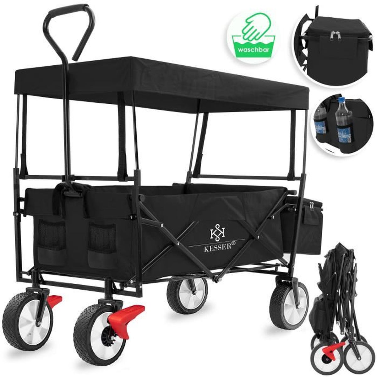 Vert KESSER® Chariot de Transport 550 kg Chariot de Transport Chariot de Jardinage Chariot à Outils Chariot Bras Nouveau 