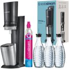 Machine à soda - SodaStream - Crystal 3.0 - Noir - 3 carafes en verre - Carbonatation ajustable