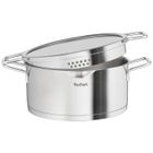 TEFAL Nordica Faitout 24 cm, 4-5 personnes, Induction, Inox garanti 10 ans H8524636
