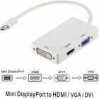 GENERIQUE Adaptateur vidéo - VSHOP - Multifonction - Mini DisplayPort vers HDMI VGA DVI - Noir - MacBook Pro Air