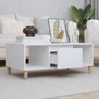 821060 vidaXL Table basse Blanc 90x50x36,5 cm Bois d'ingénierie