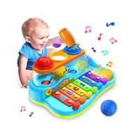 Jouets musicaux 1 2 3 Ans Bébé Eclairer l'instrument de Musique Xylophone Clavier  Jeu pour Les bébés Cadeau Les garçons Les Filles