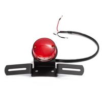 Feu Stop Position Universel Support Plaque Lumière Rouge Moto 12V Noir