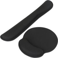 MTEVOTX Ensemble Ergonomique de Tapis de Souris, Poignet Support en Mousse Mémoire,Tapis de Clavier de Jeu en Gel,Base Antidérapant