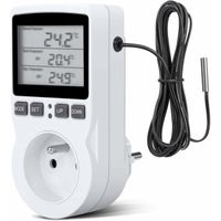 YYV Prise thermostat, prise minuterie numérique, prise programmable numérique avec sonde