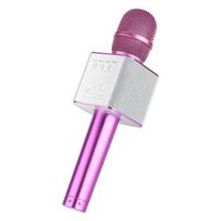Microphone portable Sans Fil pour Karaoké Stéréo Haut-parleur rose or