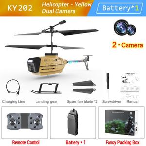 DRONE KY202-2Cam-Jaune-B1-2023 Nouveau KY202 RC Hélicopt