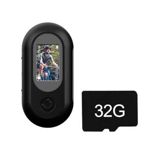 CAMÉRA MINIATURE Carte TF noire 32G-Mini caméra d'action HD à clip avec ou sans écran, étanche, aste, outil statique pour l'e