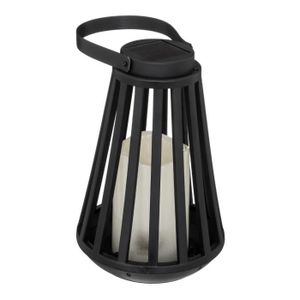 LAMPION Lanterne solaire extérieure Noir 14.5x21.5 cm
