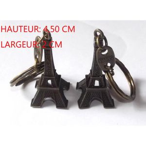 Lot de 50 Porte-Clé Tour Eiffel Pairs Souvenir 7 Couleur Assortie 4,5 x 2 cm 