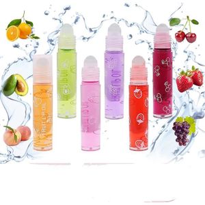 GLOSS Huile Pour Levres 6Pcs Fruity Roll On Lip Gloss Ro