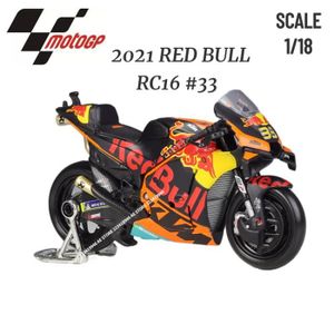 VOITURE - CAMION 2021 RED BULL 33 - Moto Gp De Collection 1:18, Modèle Moto Yamaha Ktm Honda Red Bull, Équipe De Course, Vélo