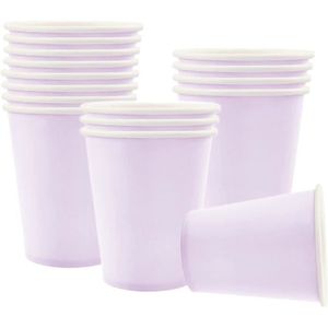 8 gobelets en carton violet et or - Décoration de table