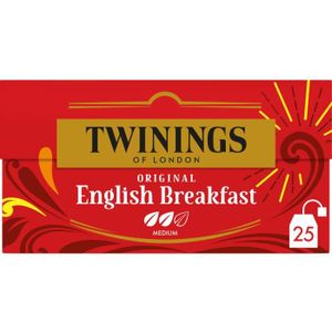 THÉ LOT DE 2 - TWININGS - Thé noir Original English Breakfast - boite de 25 sachets