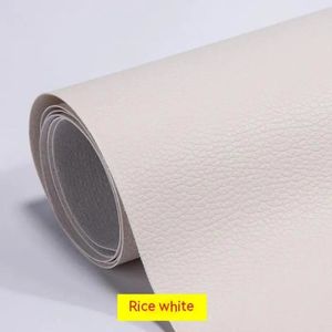 RENFORT - PATCH 10x20cm - Blanc beige - Patch Auto-Adhésif en Cuir