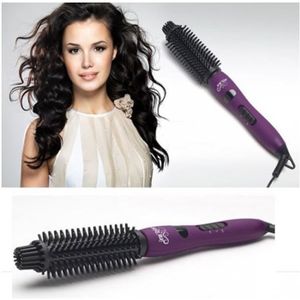 Brosse à Cheveux électrique Navaris - Brushing Chauffant Avec Plaque Céramique, Pour Des Boucles Parfaites