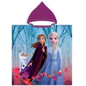 SORTIE DE BAIN La Reine des Neiges - Poncho de bain à capuche 55 X 110 cm Polyester