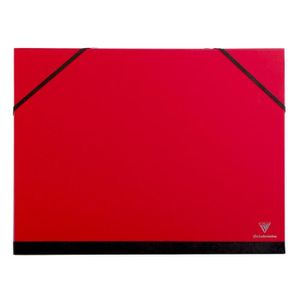 CARTON À DESSIN Clairefontaine   Carton à dessin Couleur élastiques 28x38cm Rouge Cerise - 44805C