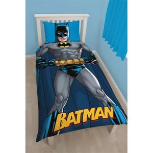 HOUSSE DE COUETTE ET TAIES Parure de lit réversible Batman DC Shadow