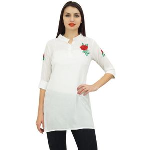 Short Femme Blanc Blouse De Laboratoire Professionnel Médecin manteau 3 poches moyen B26 