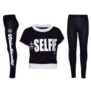 Ensemble de vêtements Selfie Imprimé T-Shirt Et Mode Legging Ensemble Po