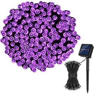 DÉCORATION LUMINEUSE OEMG Guirlande solaire 32m 300 lumières Violet LED