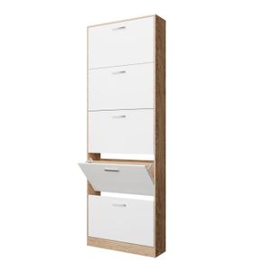 WIFESE Armoire à Chaussures 80x18x60 cm 2pc Meuble Chaussure Etagere  Chaussure Rangement Chaussure éTagèRe Chaussures Organisateur Chaussures  Casier