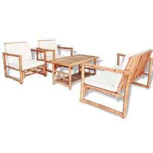 Haute Qualite Ensemble De Mobilier De Jardin 12 Pcs Bambou Achat