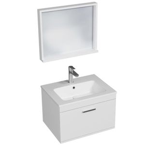 MEUBLE VASQUE - PLAN Meuble salle de bain simple vasque RUBITE - Blanc 