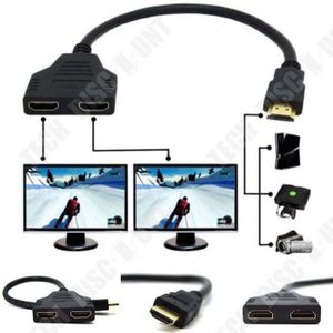 AMANKA Adaptateur HDMI RCA, HDMI vers 3RCA CVBS AV Composite Video Audio  Convertisseur Adaptateur Compatible avec DVD TV PS3 VHS VCR STB Blue-Ray  Projecteur : : High-Tech