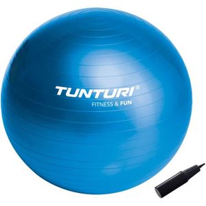 BALLON SUISSE-GYM BALL Ballon de gym TUNTURI 65cm - Accessoire Fitness/Musculation mixte - Bleu