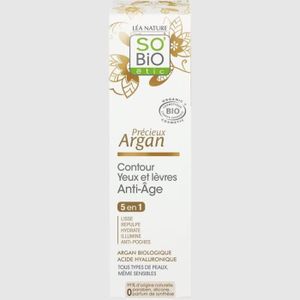 ANTI-ÂGE - ANTI-RIDE SO'BiO ETIC Contour Anti-âge Précieux Argan - Pour yeux et lèvres - 15 ml