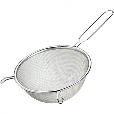 Tamis à Farine En Acier Inoxydable Doré - Maille Fine Pour Tamiser Farine, Sucre, Cacao - 15,5x10,5x9,5 Cm - Pâtisserie Facile Et Sans éclaboussures